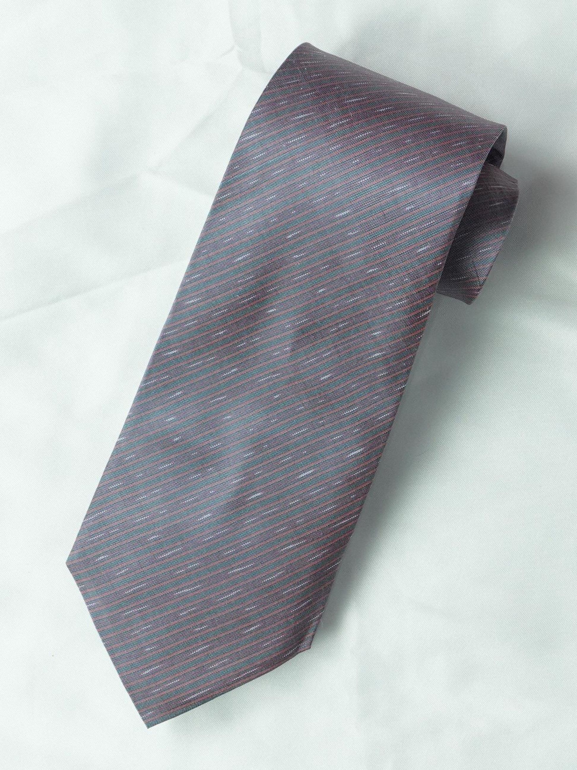เนคไทผ้าไหม ลายพื้นเมือง ลายอัมปรม ขนาดกว้าง 3.0นิ้ว สีเทา รหัส ND-NY-012468112
