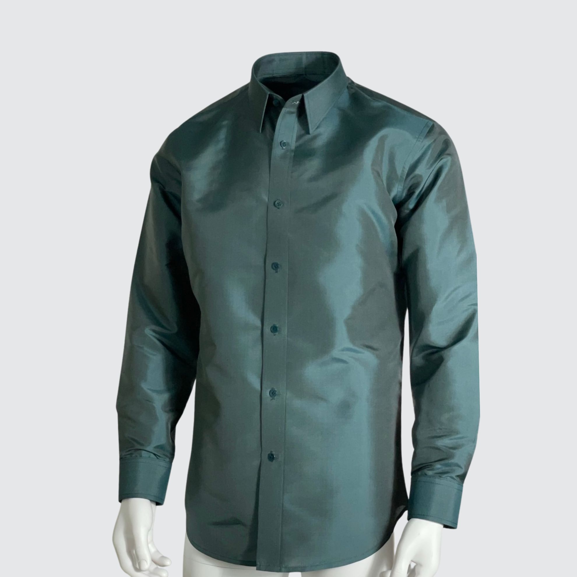 เสื้อเชิ้ตแขนยาว ไม่อัดผ้ากาว | ตัดเย็บตามรูปร่าง | เลือกผ้า ส่งไซส์ได้