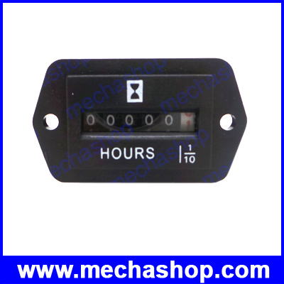 มิเตอร์นับชั่วโมงทำงาน Hour Meter Hourmeter Gauge DC 10V-80V สำหรับรถ เครื่องยนต์ เครื่องจักรกล เรือ