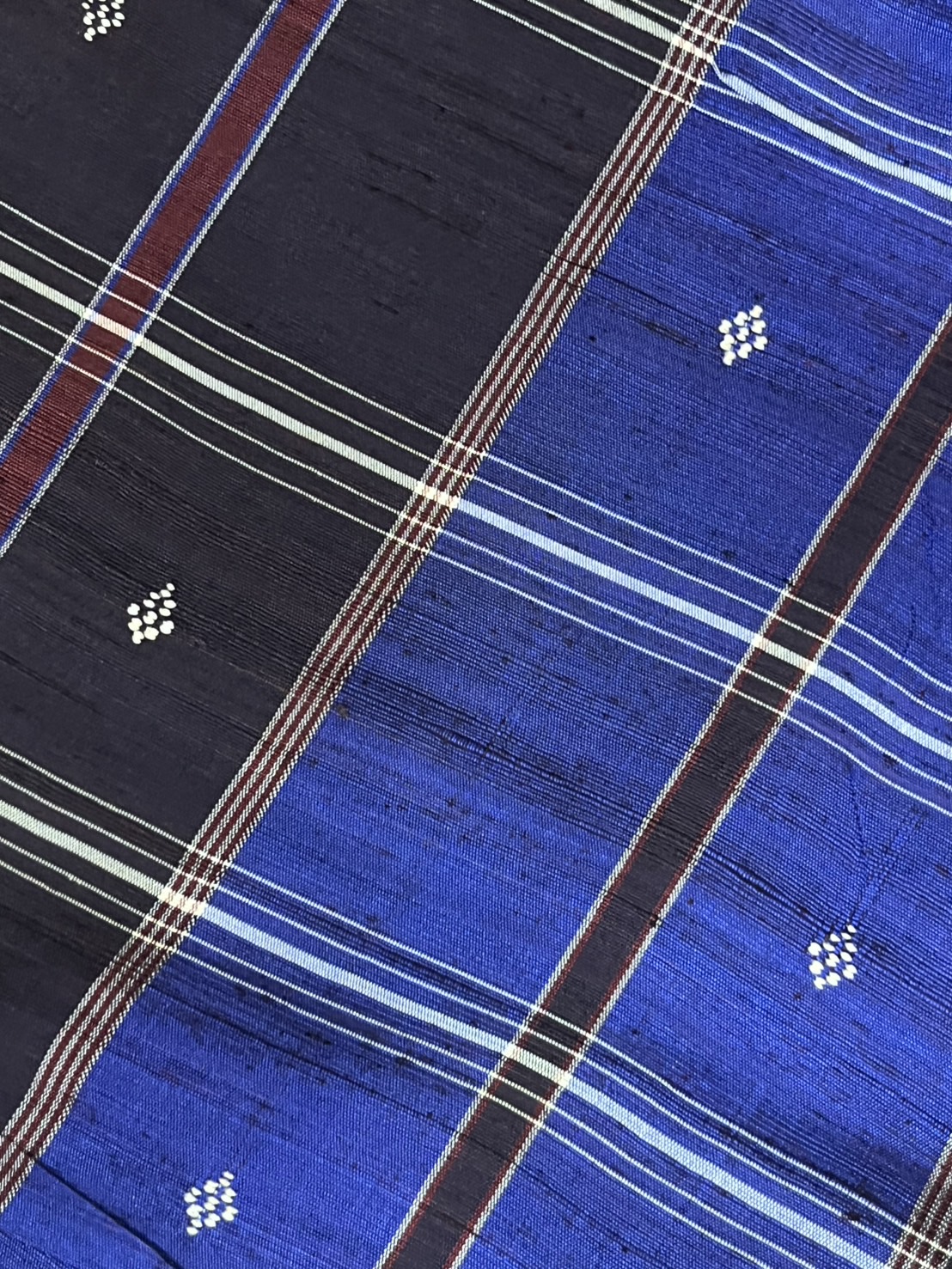 ผ้าไหมโสร่ง ผ้าโสร่งจกดาว ขนาด 1x2เมตร ทอเนื้อไหมบ้าน เนื้อแน่นทอหนา สีคละสี รหัส R1B-NY-0730681