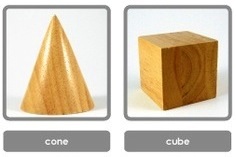 Montessori-Geometic Solids มอนเตสซอรี่-ชุดเรขาคณิตรูปทรงทึบสีไม้ธรรมชาติ 10 ทรง ชุดใหญ่ ส่งฟรี