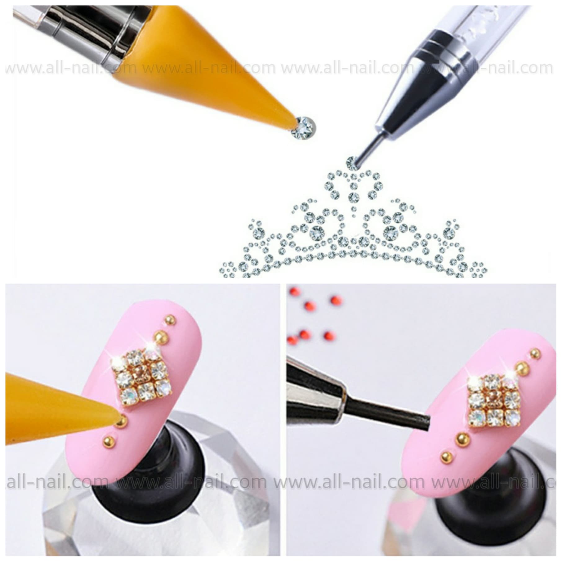 ปากกาดูดเพชร ปากกาจิ้มเพชร มีหัว2ด้าน