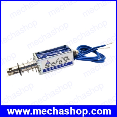 โซลินอยด์แม่เหล็กไฟฟ้า JF-0530B DC24V 10mm 5N Push Type Open Frame Actuator Solenoid Electromagnet