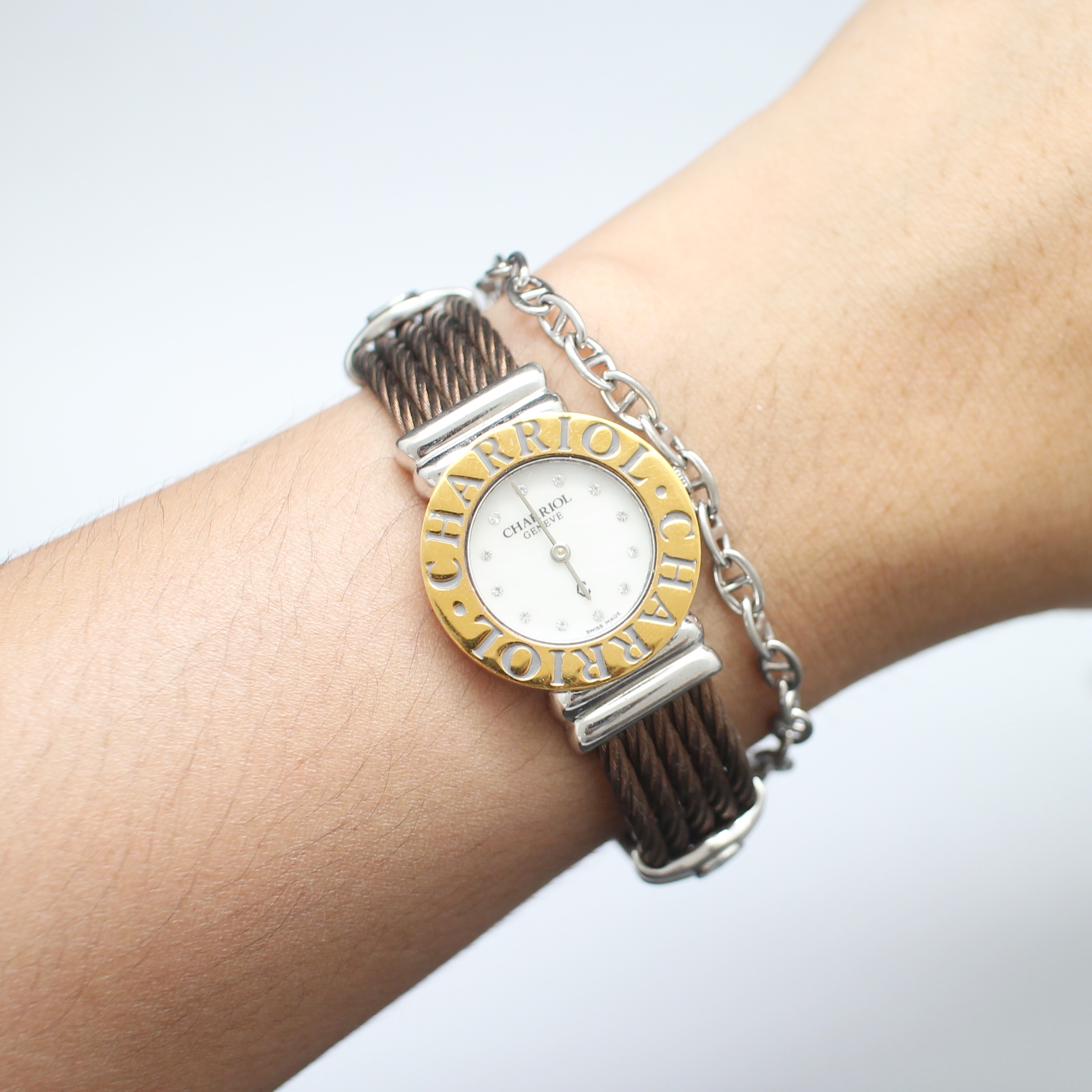 CL25016 นาฬิกา CHARRIOL ข้อมือ 16 ซม. ไม่มีการ์ด, กล่อง