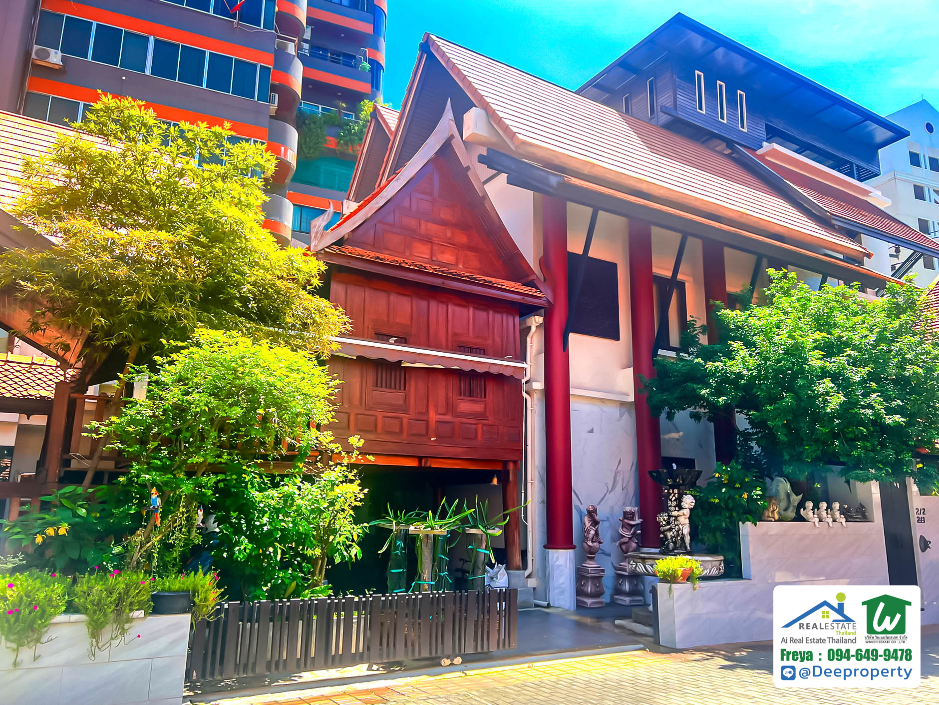 🏡บ้านเดี่ยวเรือนไทยประยุกต์ 3 หลัง ตกแต่งครบพร้อมอยู่ บนพื้นที่ดินรวม 185 ตรว. พหลโยธิน ซ.24 ใกล้ BTS และ ห้างดัง Central ลาดพร้าว, Major รัชโยธิน.