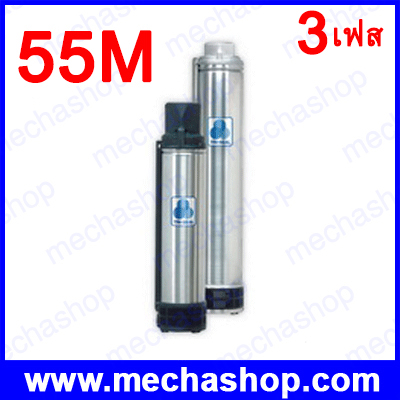 ปั้มน้ำ ปั้มน้ำบาดาล เครื่องสูบน้ำ รุ่น Tri Seal พร้อมมอเตอร์ FRANKLIN 2 แรงม้า ไฟ 3เฟส 380V50Hzและอุุปกรณ์ ส่งสูง 55 เมตร