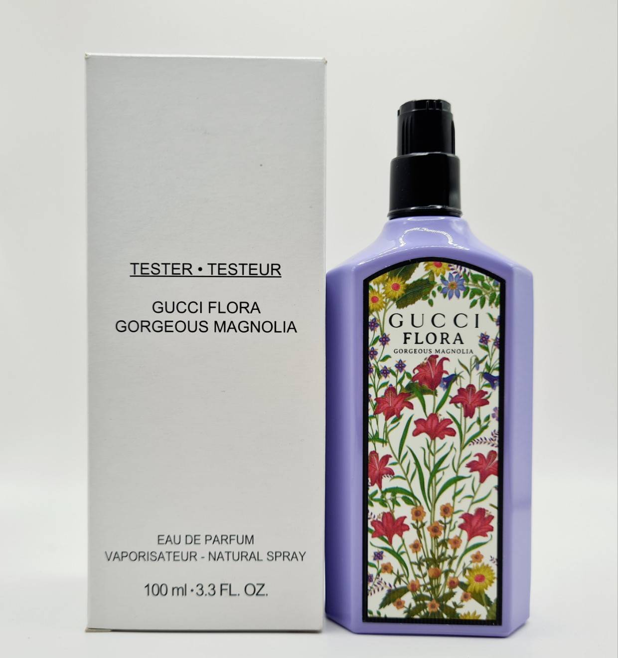 น้ำหอมแท้ Gucci Flora Gorgeous Magnolia Eau de Parfum 100ml Tester ฝาดำ