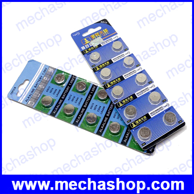 ถ่านกระดุม 10 x AG13, L1154, 357A, LR44, GPA76 Button Batteries