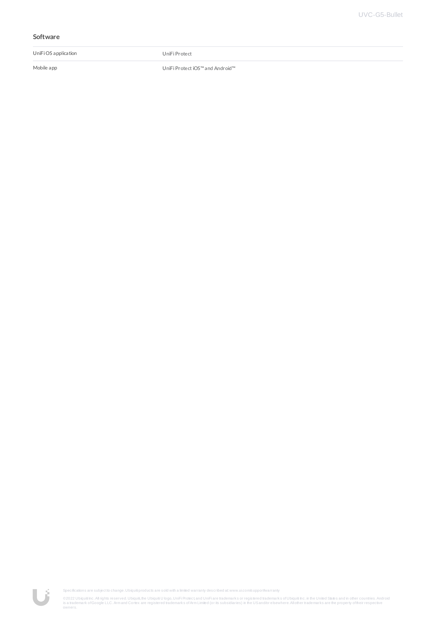 UBIQUITI Camera G5 Bullet