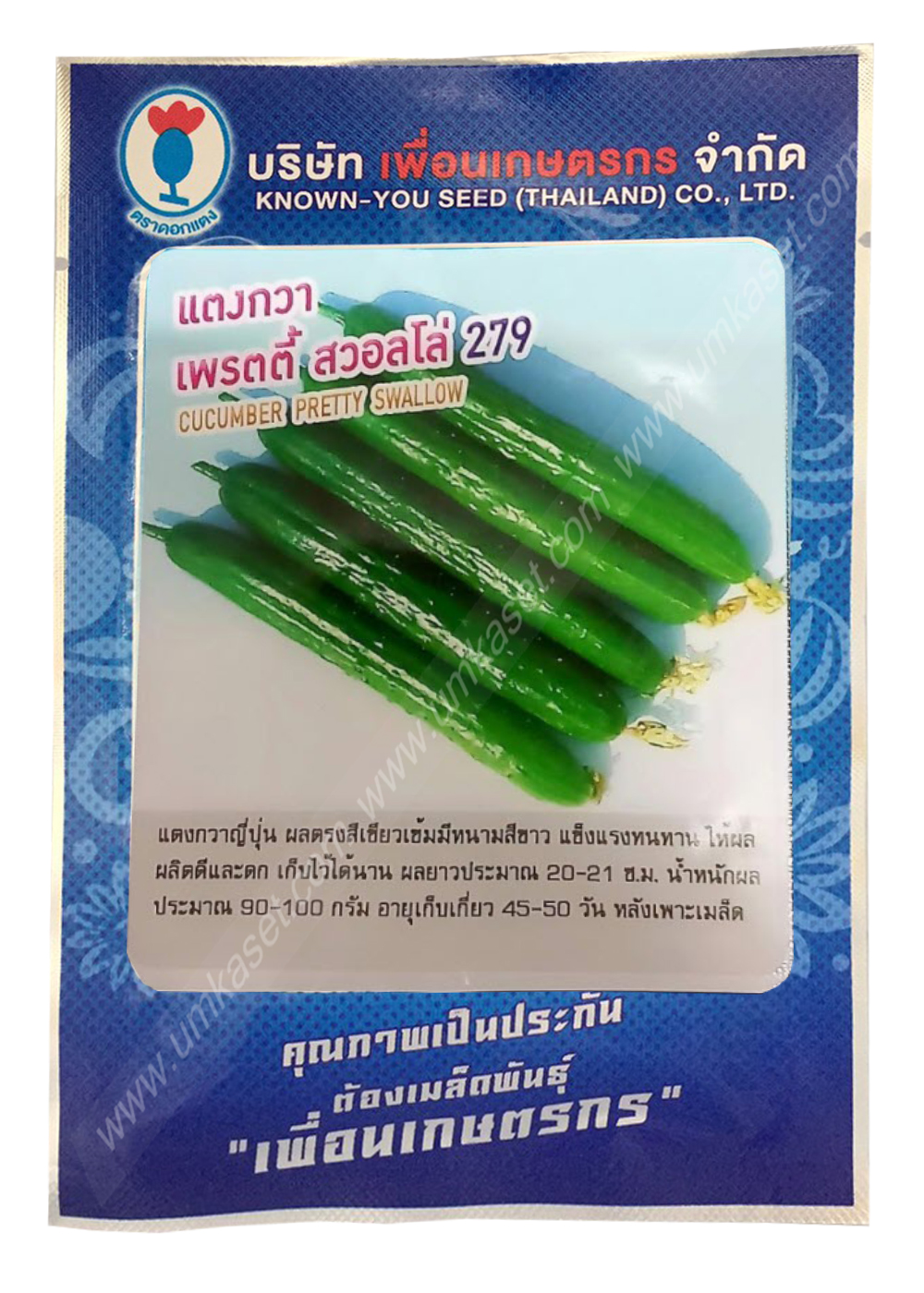 แตงกวาญี่ปุ่นลูกผสม เพรตตี้ สวอลโล่ 279 20 กรัม