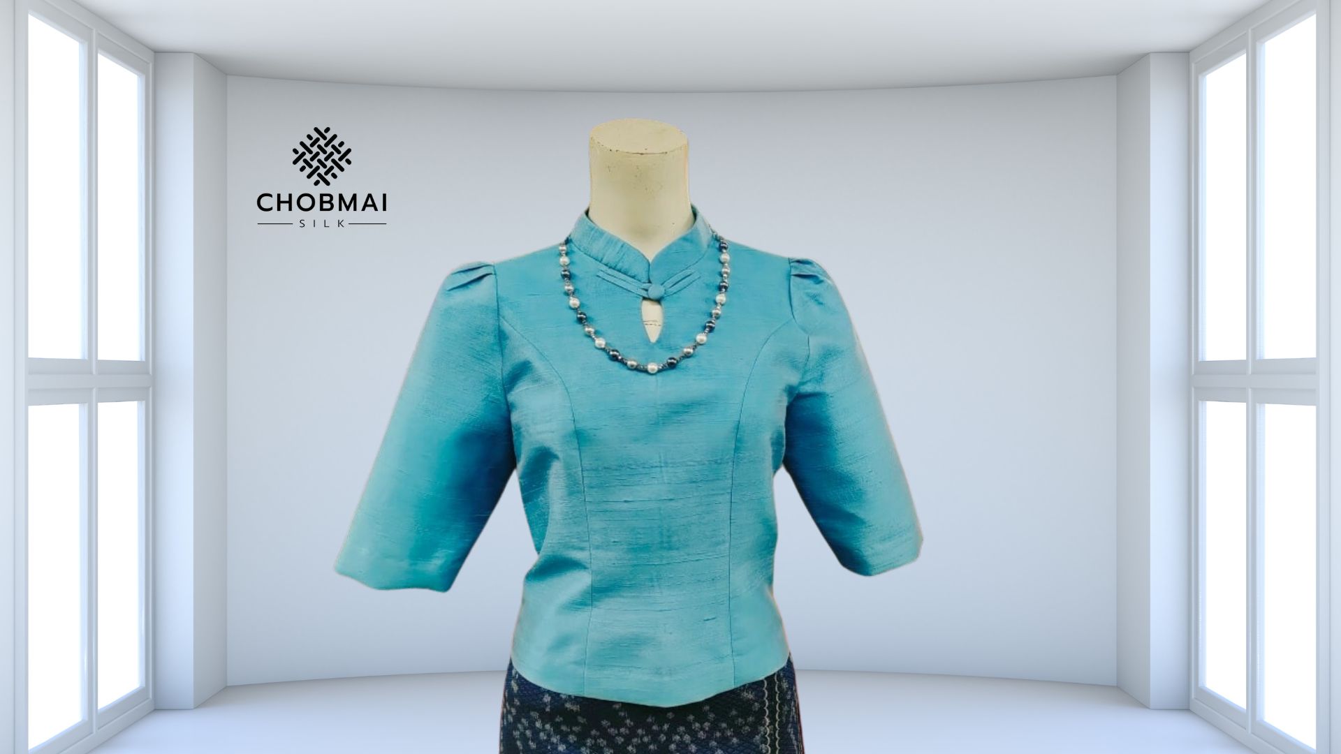 แบบตัด เสื้อผ้าไหม (ไม่รวมผ้า) ตามแบบ รหัส CUT-PT-1027664