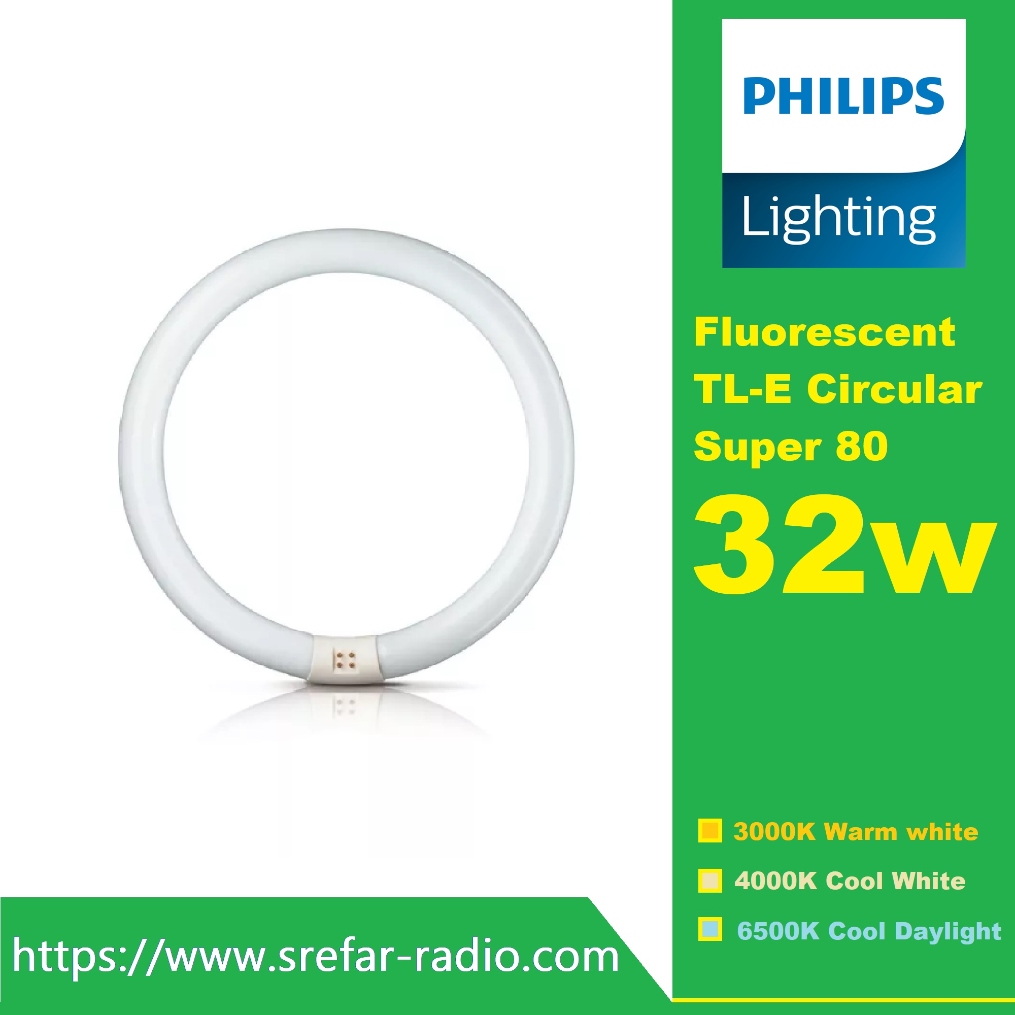 PHILIPS Fluorescent หลอดฟลูออเรสเซนต์ TL-E Circular Super 80 32W