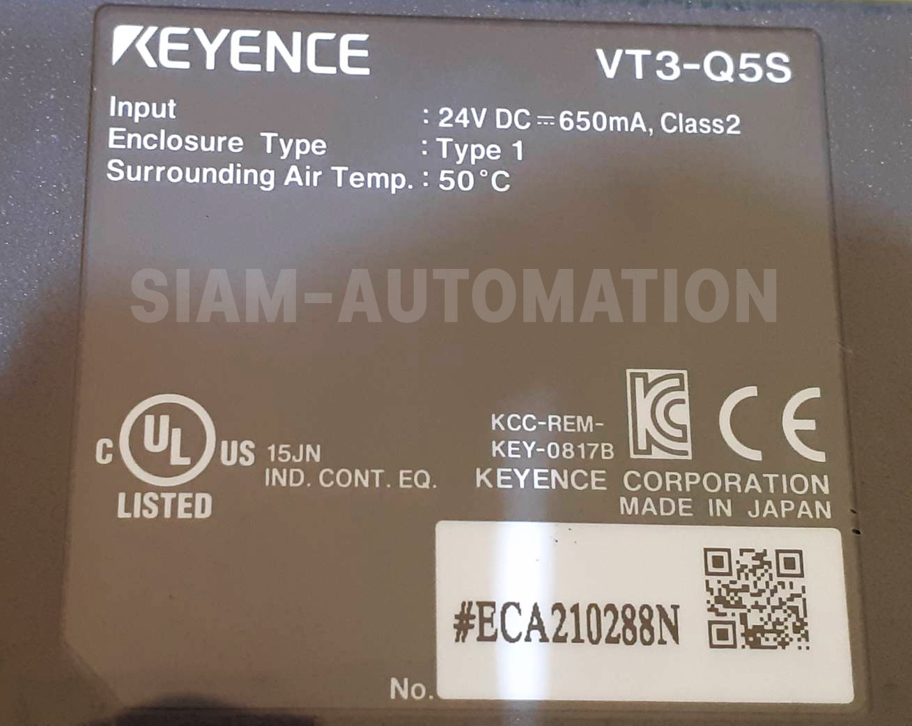 Touch screen Keyence รุ่น VT3-Q5S USED 24 VDC มือ2 สภาพ 90%