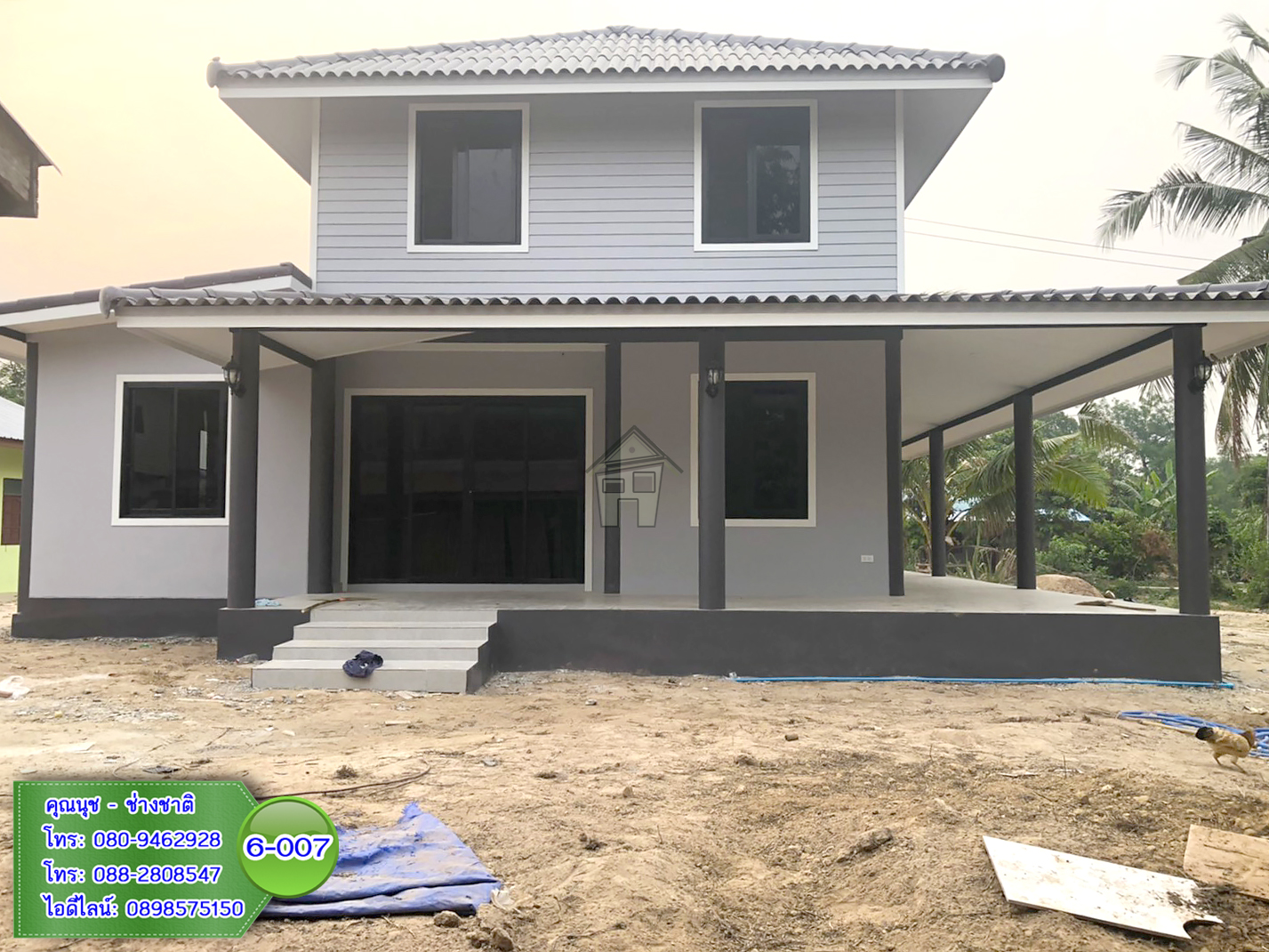 6-007 บ้านน็อคดาวน์ - บ้านหลังใหญ่ - ทรงปั้นหยา