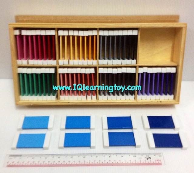 มอนเตสซอรี่ - กล่องสี(กล่องที่ 3) 32 คู่สี Montessori Colour Box กล่องซึ่งบรรจุแถบสีไว้ 64 ชิ้น เพื่อพัฒนาประสาทรับรู้ในการมองเห็นสี 3+ ส่งฟรี