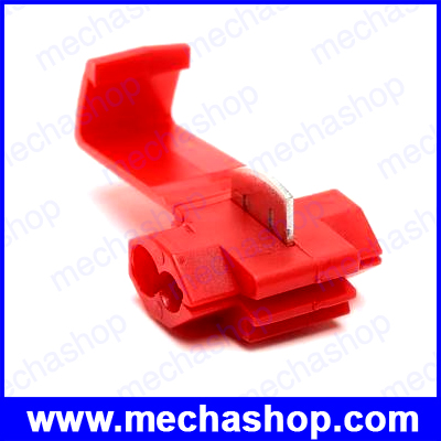 ขั้วต่อสายไฟ ขั้วยึดสายไฟ สีแดง Wire terminals quick wiring connector cable clamp AWG 22-18 (บรรจุ50ชิ้น/แพ็ค)
