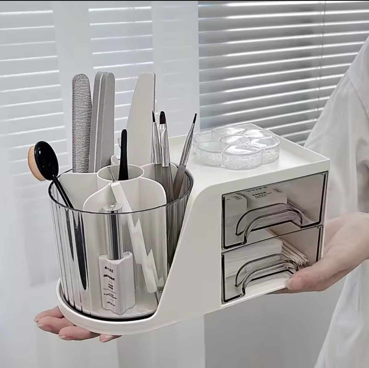 กล่องจัดเก็บอุปกรณ์ทำเล็บ กล่องใส่เครื่องประดับ ใส่เครื่องสำอาง จัดเก็บอเนกประสงค์