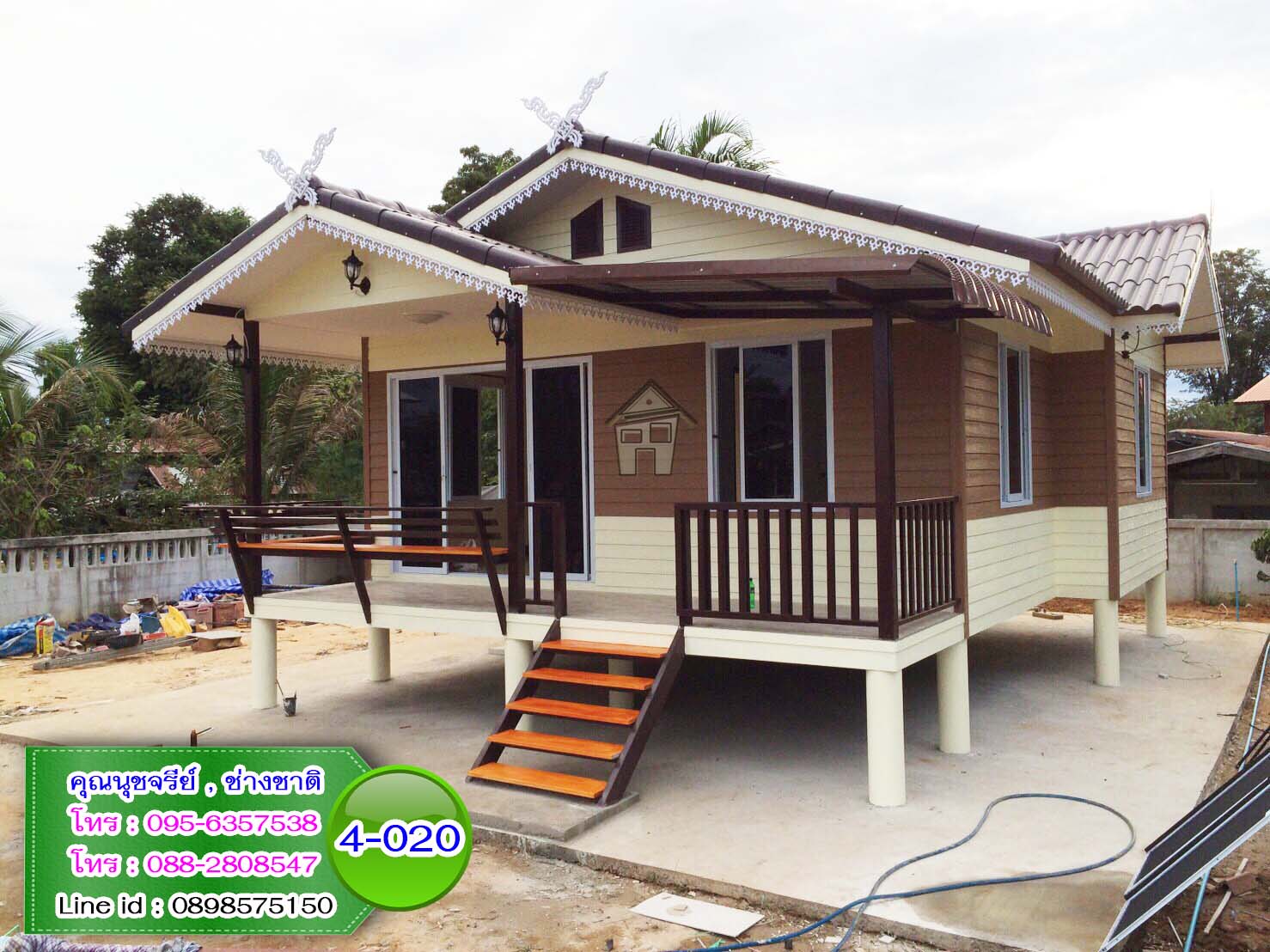 4-020 บ้านน็อคดาวน์ ทรงจั่วมุกซ้อน