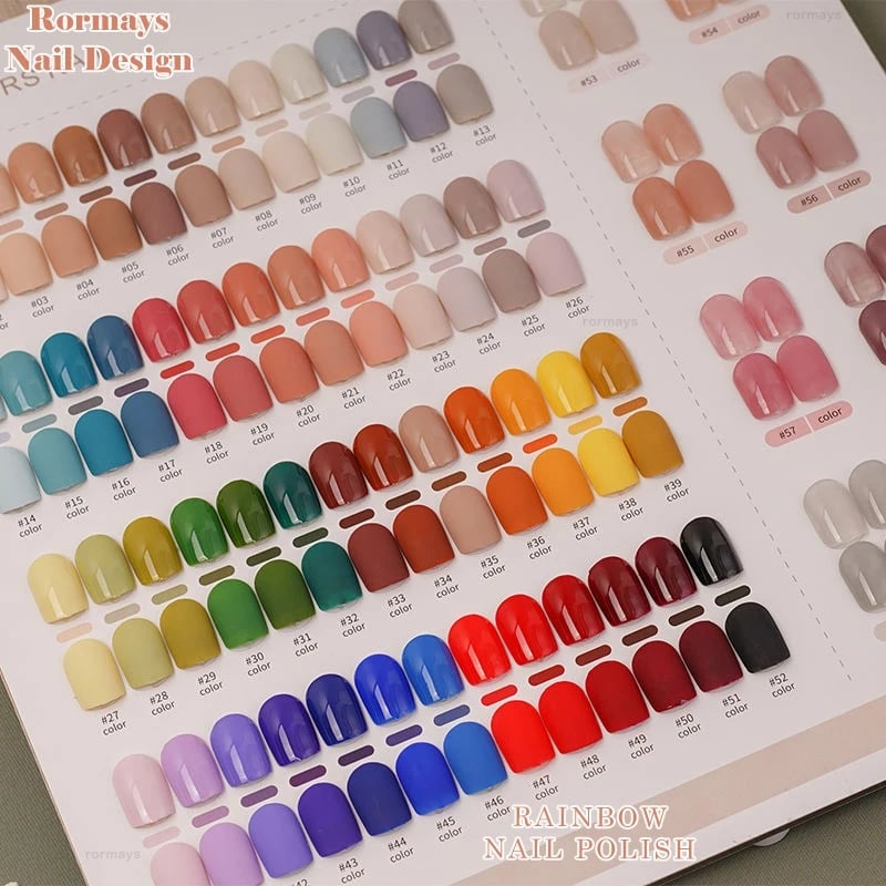 ชุดสีเจลทาเล็บ แบรนด์Viarashi สีพื้น 60สีพร้อมชาร์ต ขนาด12ml
