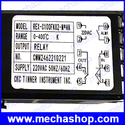 เครื่องวัดอุณหภูมิ เครื่องควบคุมอุณหภูมิ Temperature Controller REX-C100FK02-M*AN Relay Output เอาพุทรีเลย์