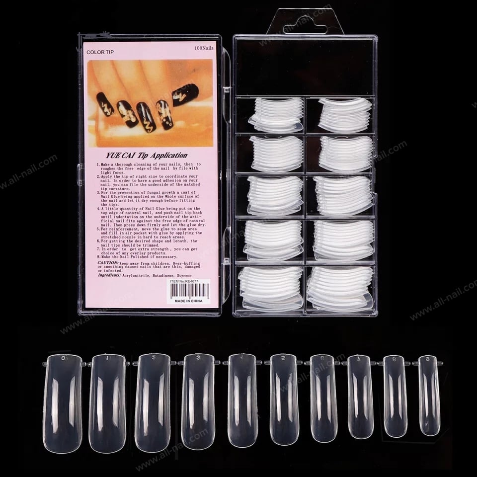 เล็บแพทเทิร์น Dual Form ฟอร์มต่อเล็บPoly Gel 10ไซด์ รวม100ชิ้น