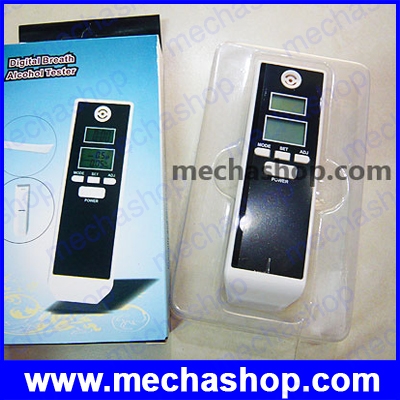 เครื่องวัดระดับแอลกอฮอล์ เครื่องวัดแอลกอฮอล์ เครื่องวัดปริมาณแอลกอฮอร์ New Digital Breath Alcohol Tester Breathalyzer Dual LCD display Clock