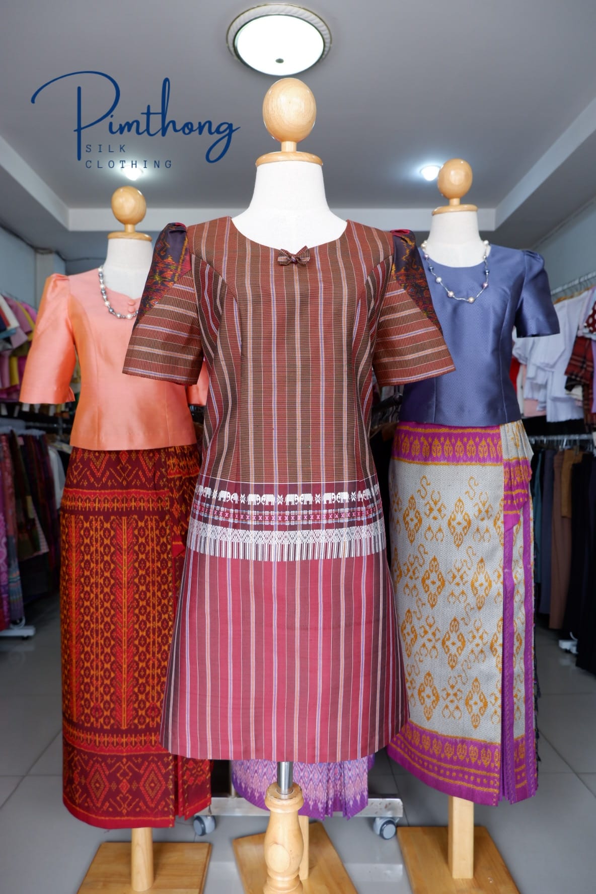 แบบตัดชุด เดรสผ้าไหม (ไม่รวมผ้า) รหัส CUT-PT-S0818662330