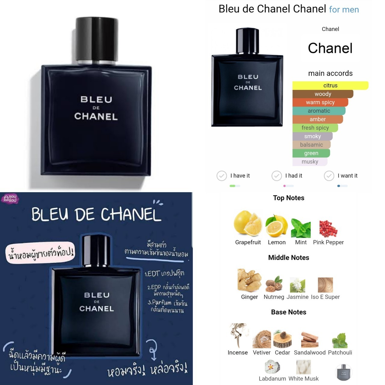 น้ำหอมแท้แบ่งขาย Chanel Bleu EDT 💕Travel Size แบบทดลอง