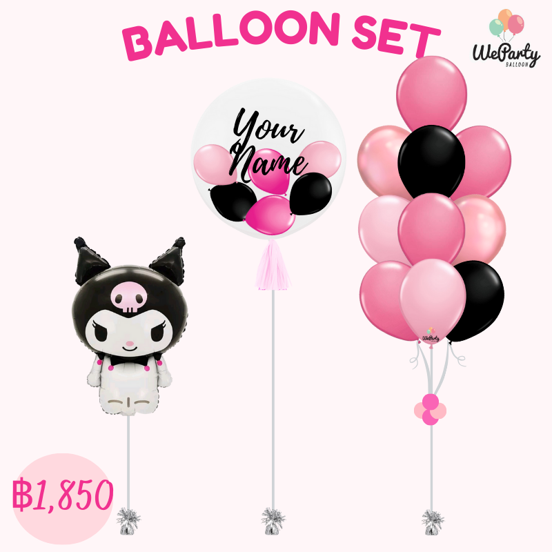 HBD KUROMI ลูกโป่งวันเกิดคุโรมิ (with Helium)สนใจติดต่อสั่งซื้อ Line: @weparty (มี@ ด้านหน้า)