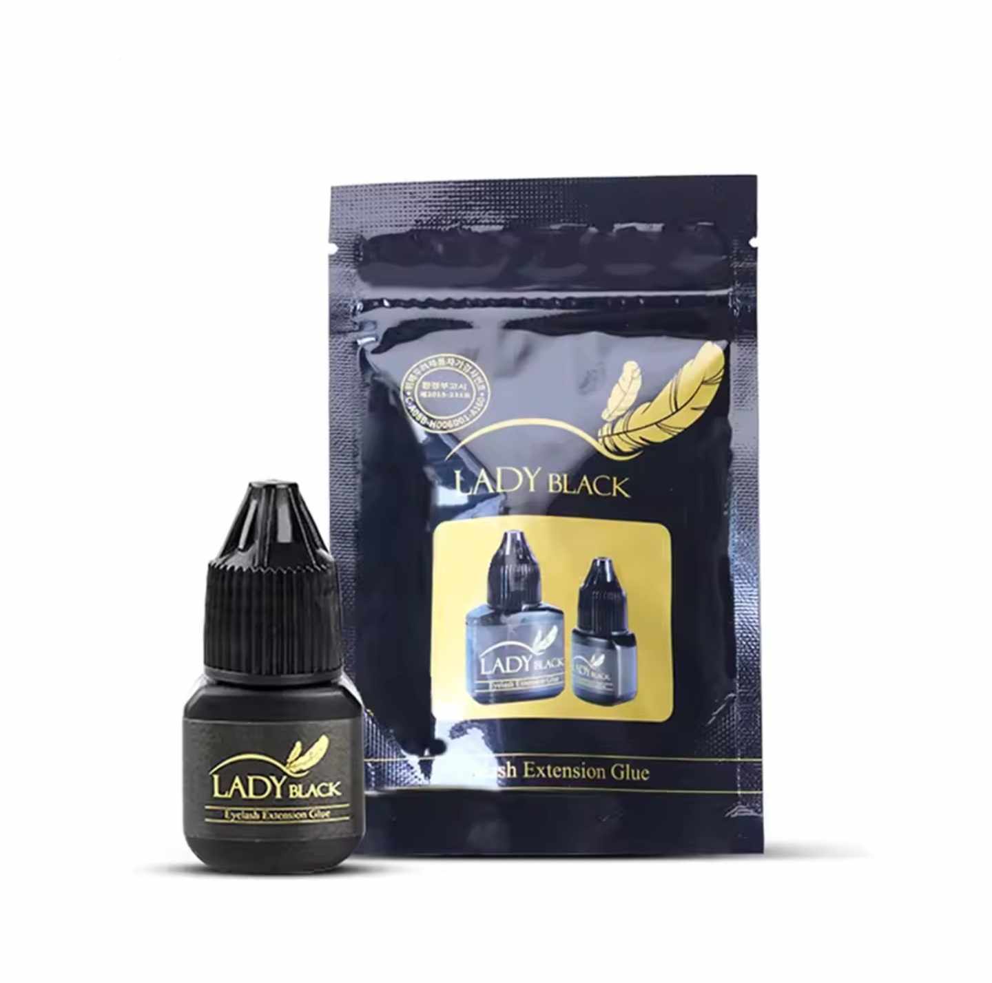 กาวติดขนตา กาวต่อขนตาจากเกาหลี LADY Black 5ml ของแท้