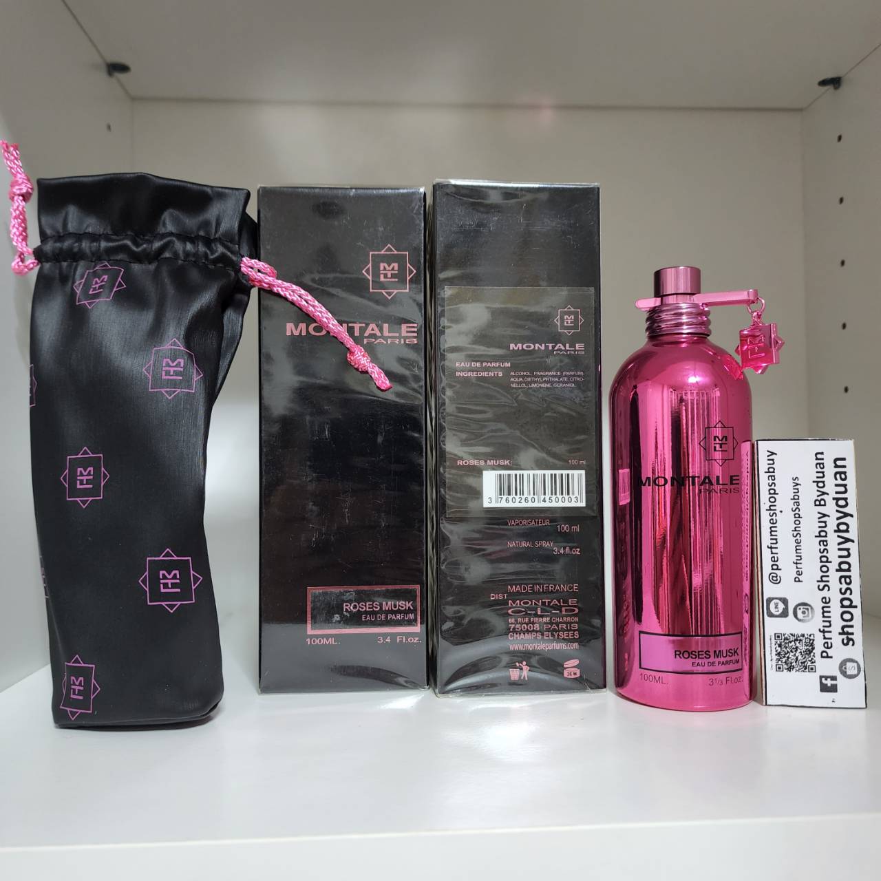 น้ำหอมแท้ Montale Rose Musk Eau De Parfum For Women And Men 100ml กล่องซีล + ถุงกระดาษ รหัส 26251233-17