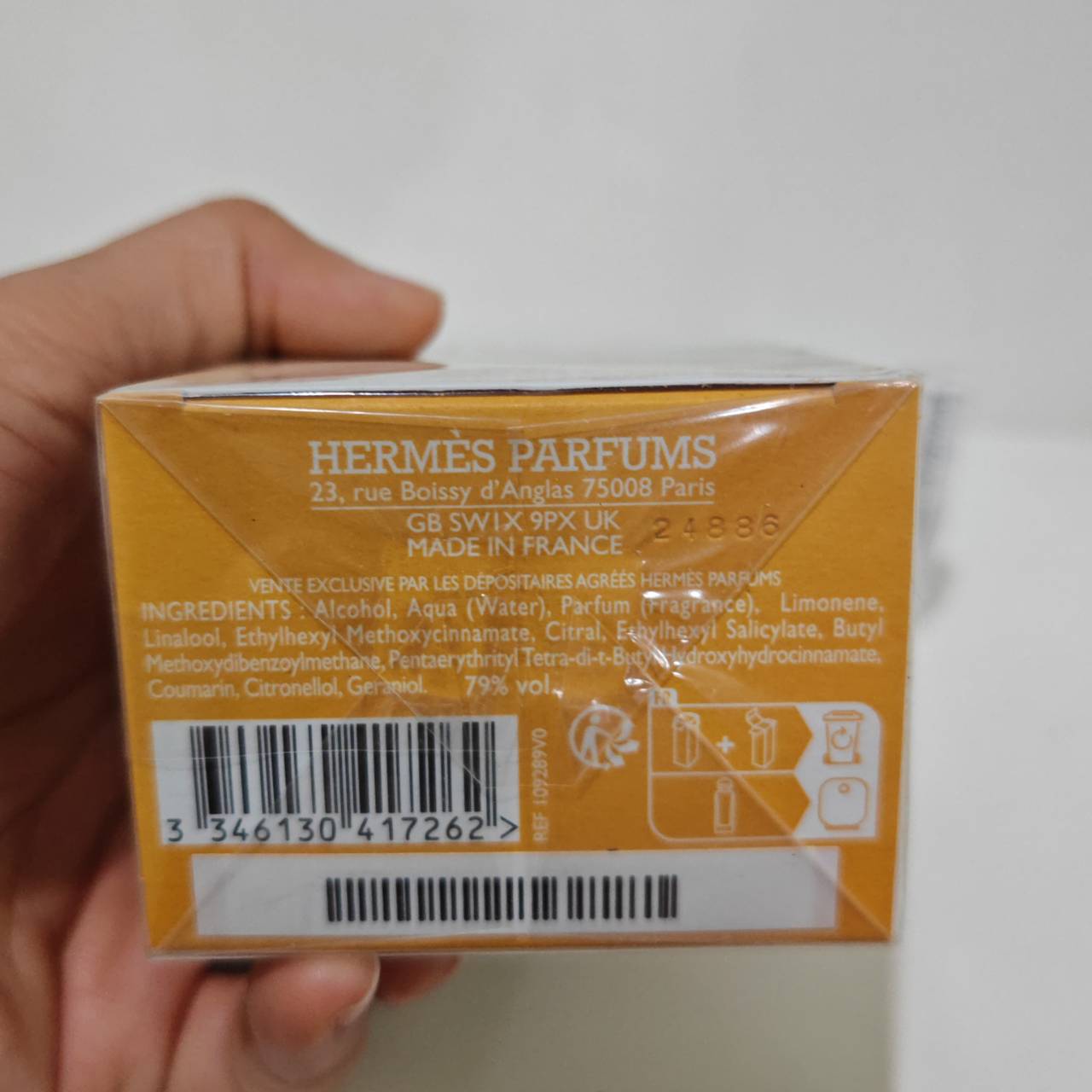 น้ำหอมแท้ Hermes Un Jardin Cythere 100ml กล่องซีล