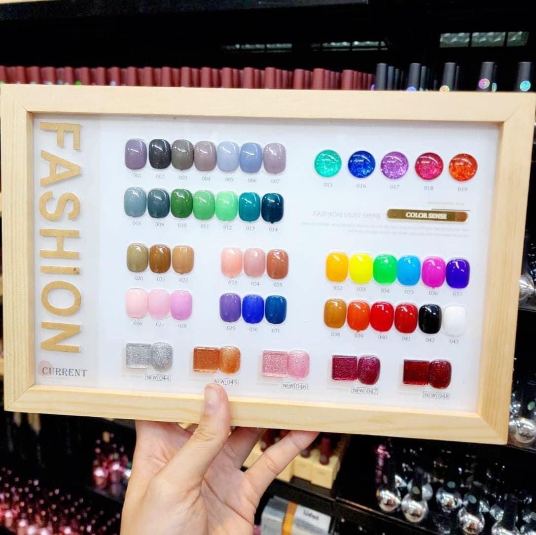 ชุดสีเจล สีเจลทาเล็บ48สี พร้อมชาร์ตโชว์ [แถมท็อป,เบส]