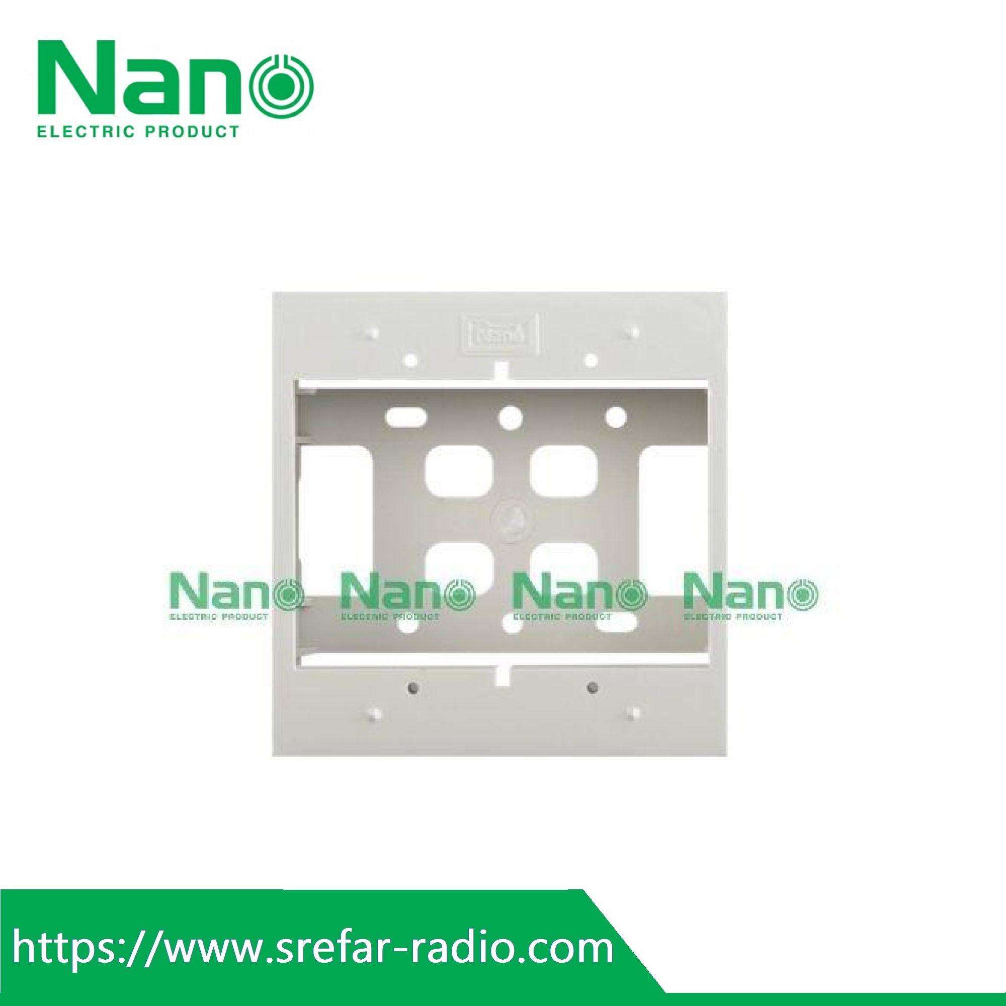 NANO-404-1 กล่องลอยพลาสติก NANO 4x4 สีขาว