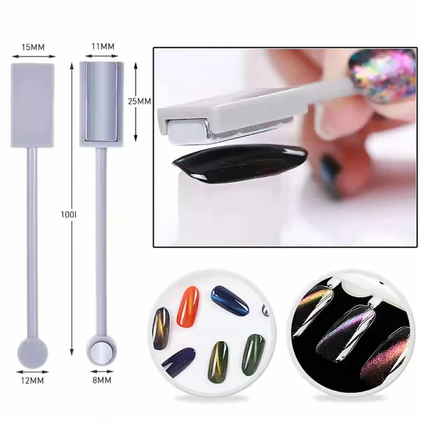 รวมแม่เหล็กดูดสีเจล แม่เหล็กดูดสีแคทอาย Cat Eye Nail Magnet