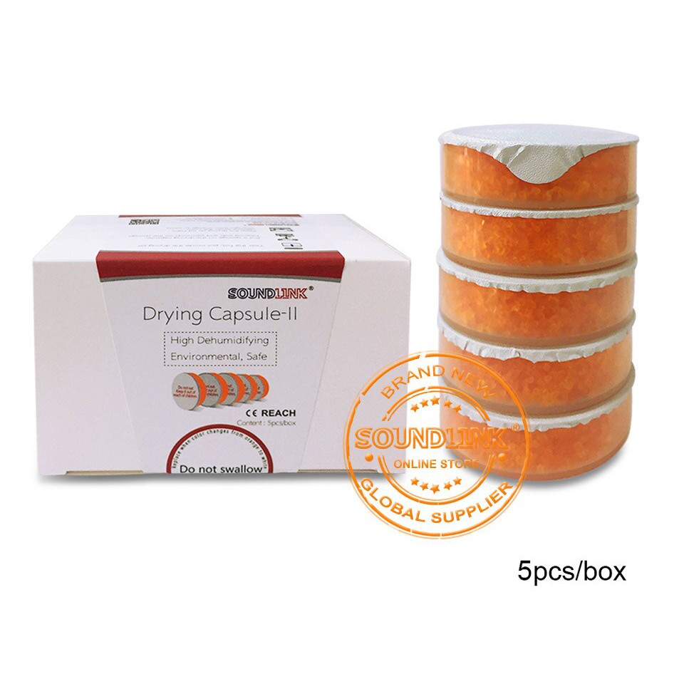 แคปซูลสารดูดความชื้น ดูดความชื้นในเครื่องช่วยฟัง Dehumidifier Drying 1SET(5กล่อง)