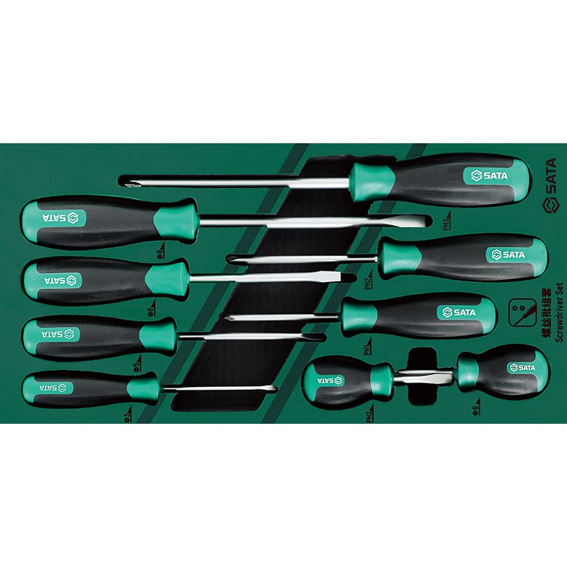 SATA 09913A ชุดถาดไขควง 9 ชิ้น ซาต้า
