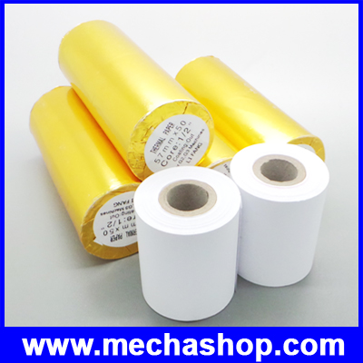 10ม้วน กระดาษความร้อน กระดาษเทอร์มอล กระดาษสลิปเครื่องพิมพ์ใบเสร็จ Thermal Papar 57mm, 2 นิ้ว ยาว 15 ม. เส้นผ่านศูนย์กลาง 50 มม.