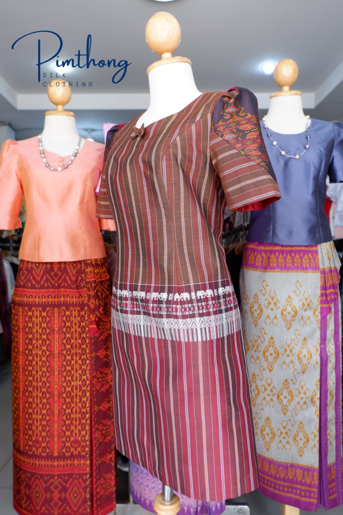 แบบตัดชุด เดรสผ้าไหม (ไม่รวมผ้า) รหัส CUT-PT-S0818662330