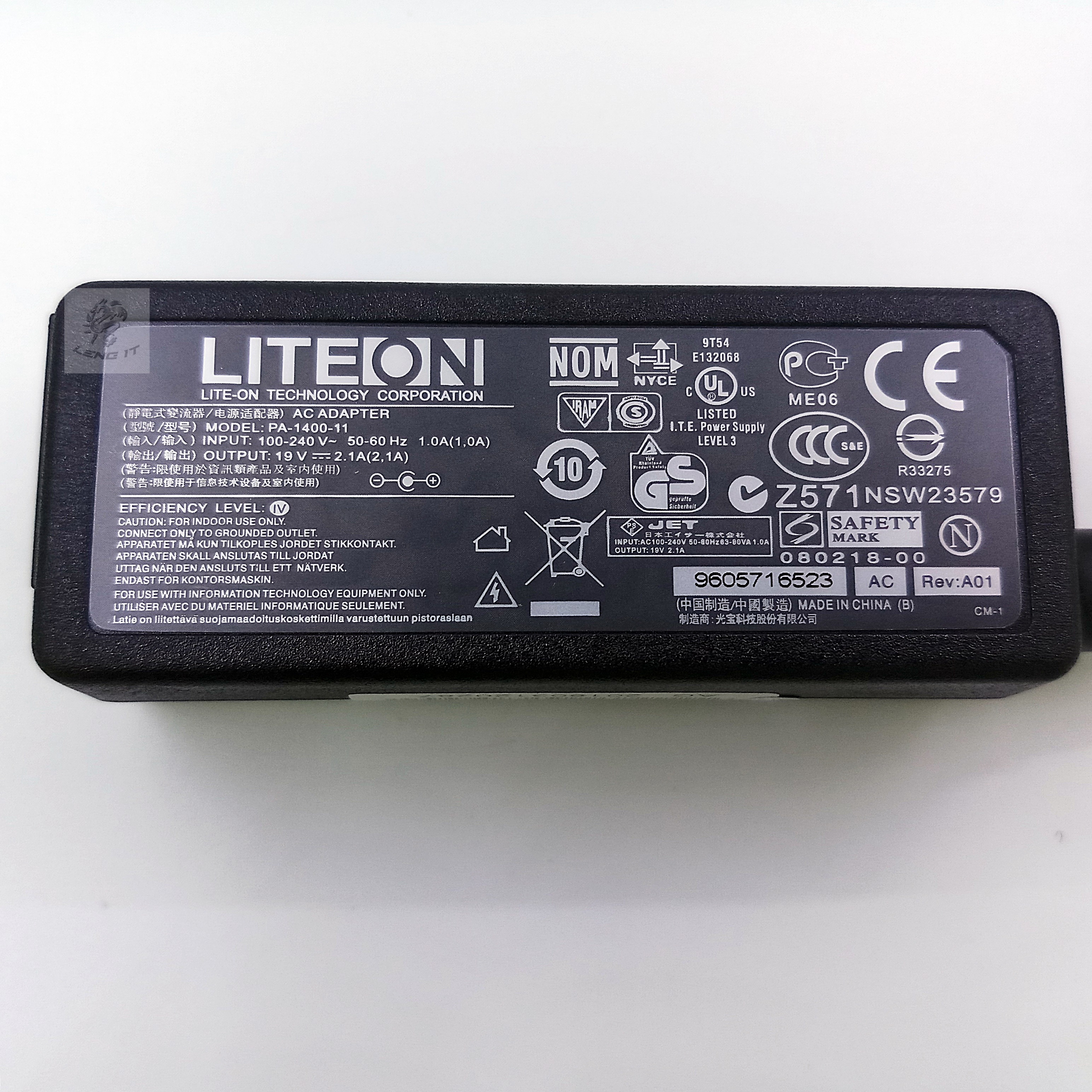 ADAPTER ACER 19V 2.1A 40W หัว 5.5*1.7MM (ของเทียบ OEM)