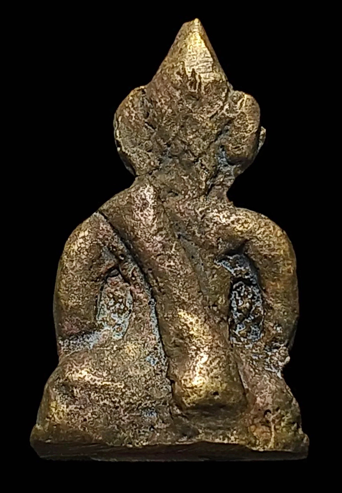 พระกรุนาคาม นครศรีธรรมราช ปางสะดุ้งกลับ เนื้อสัมฤทธิ์ขนาดห้อยบูชา