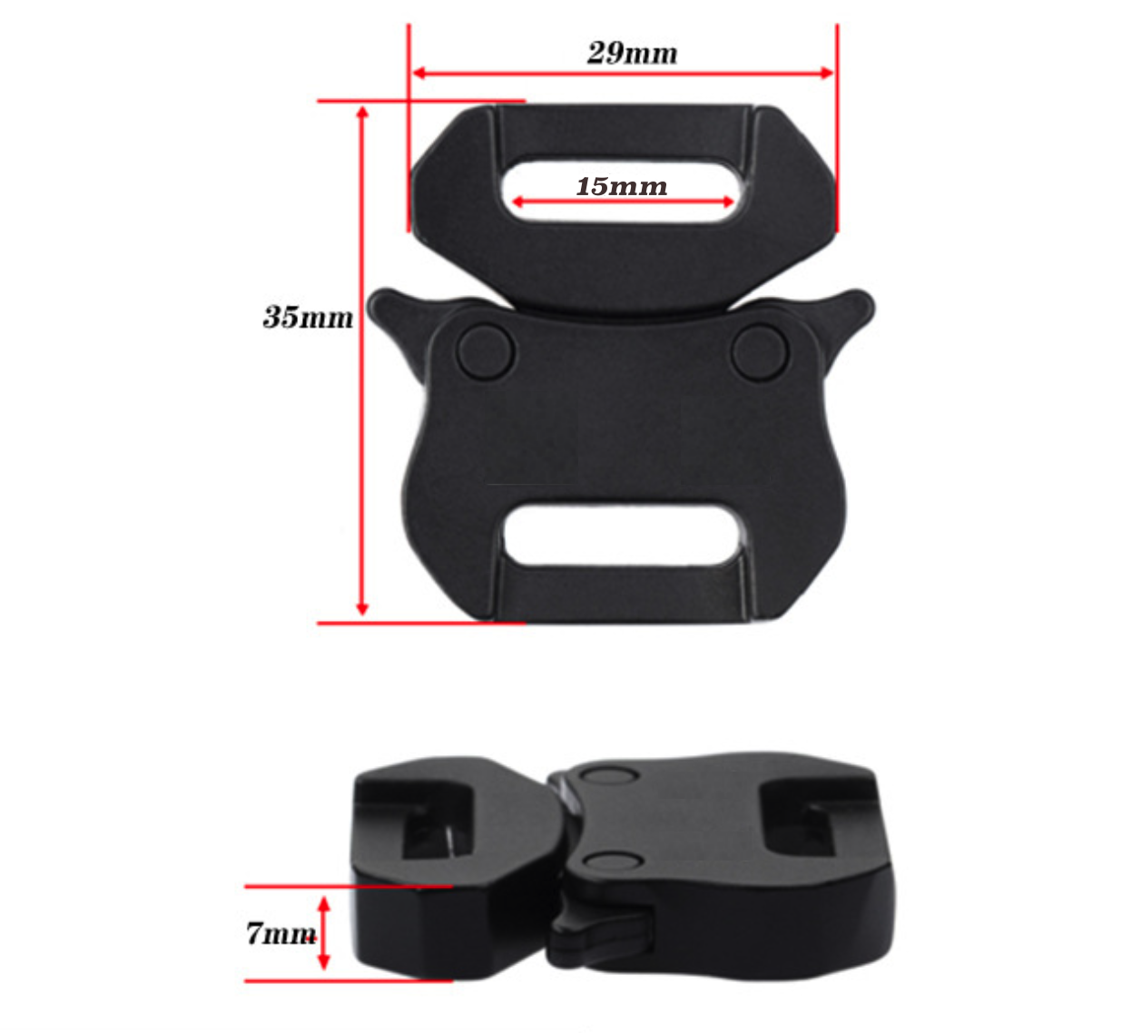 หัว cobra โลหะ ขนาดร่อง 1.5cm ใช้ทำสายรัดข้อมือ paracord bracelet
