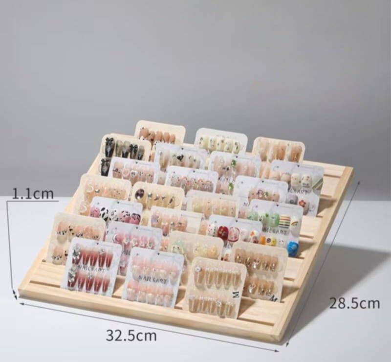 แท่นโชว์เล็บปลอมสำหรับร้านทำเล็บ ชั้นโชว์เล็บปลอมเรียบหรู ที่วางโชว์เล็บ