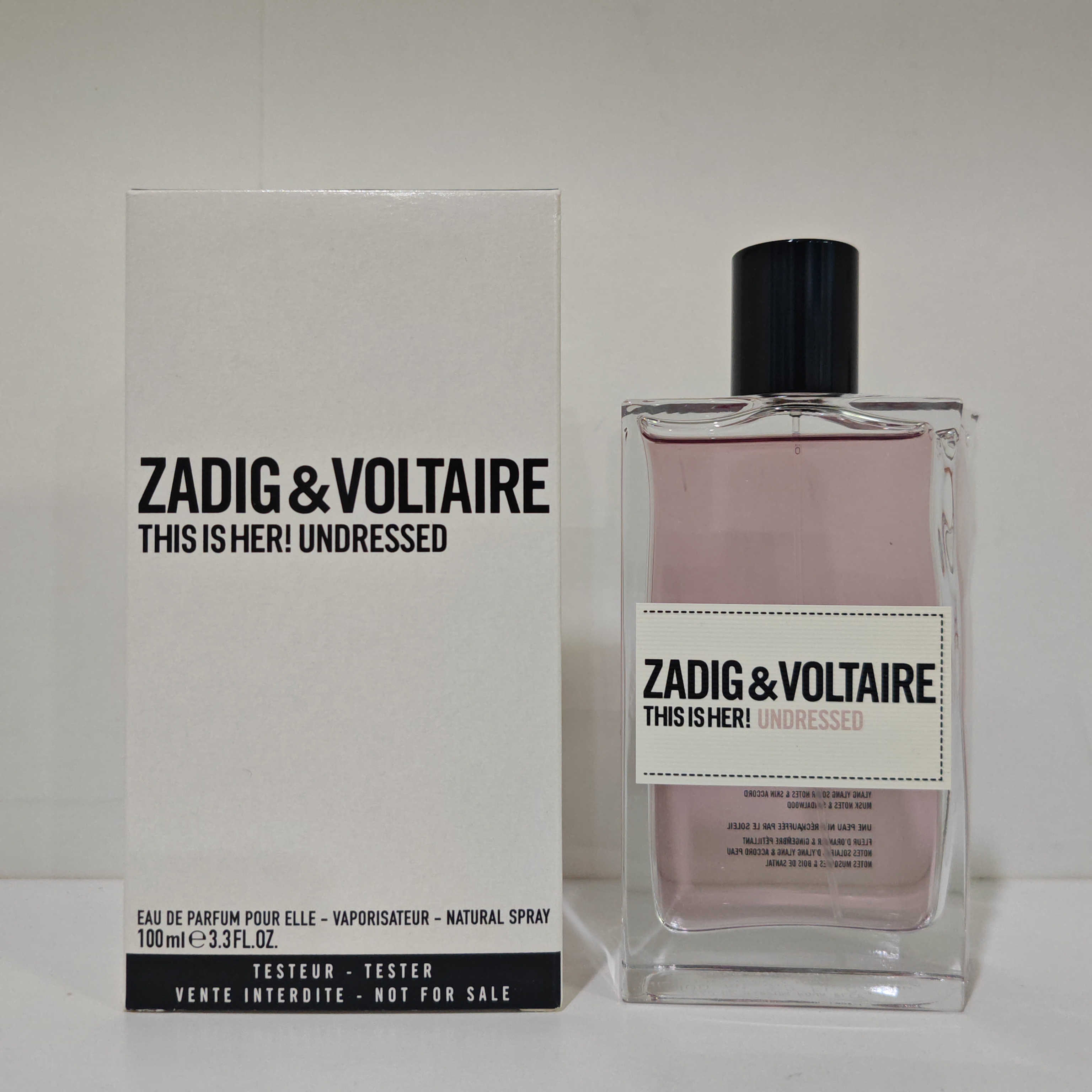 น้ำหอม Zadig & Voltaire THIS IS HER! UNDRESSED Pour Elle EDP 100ml กล่องเทสเตอร์ขาว
