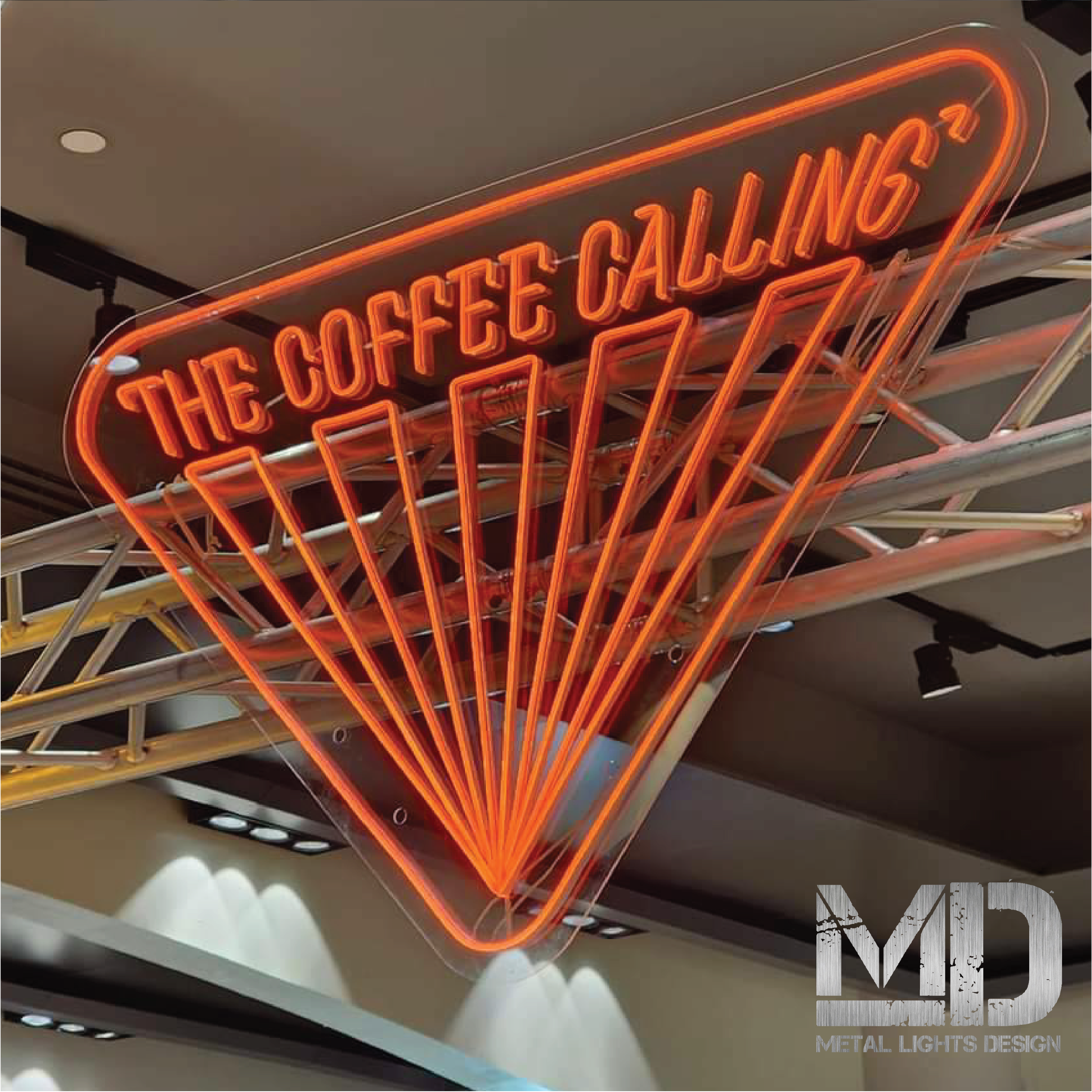 ป้ายไฟนีออนเฟล็กซ์ The Coffee Calling