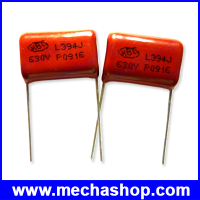(10 ตัว)คาปาซิเตอร์ CBB 394 630V 394J CBB21 0.39uF 390nF P20 Metallized Polypropylene Film Capacitor