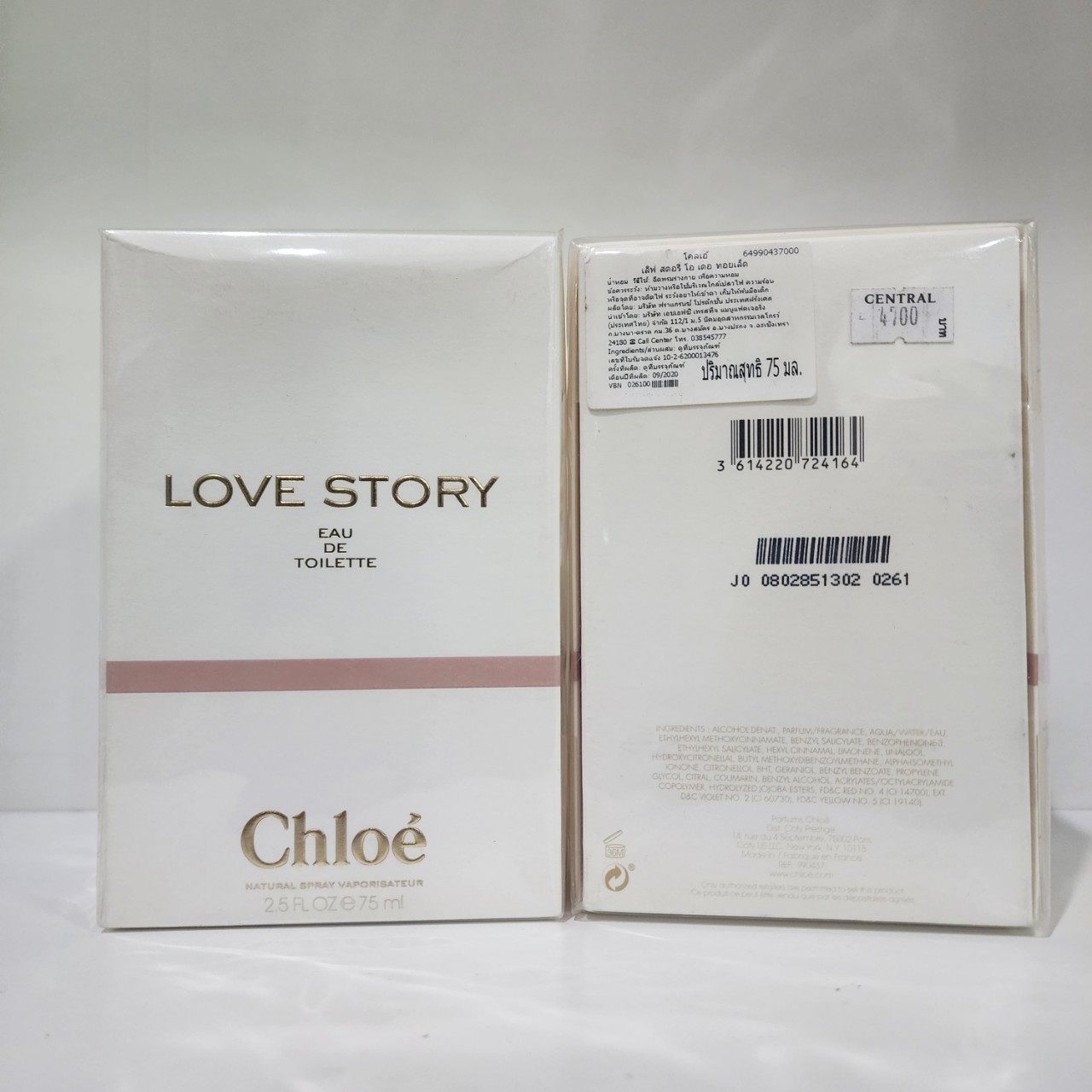 น้ำหอมแท้ Chloe Love Story Eau de Toilette 75ml กล่องซีลป้าย ผลิต 09/2020