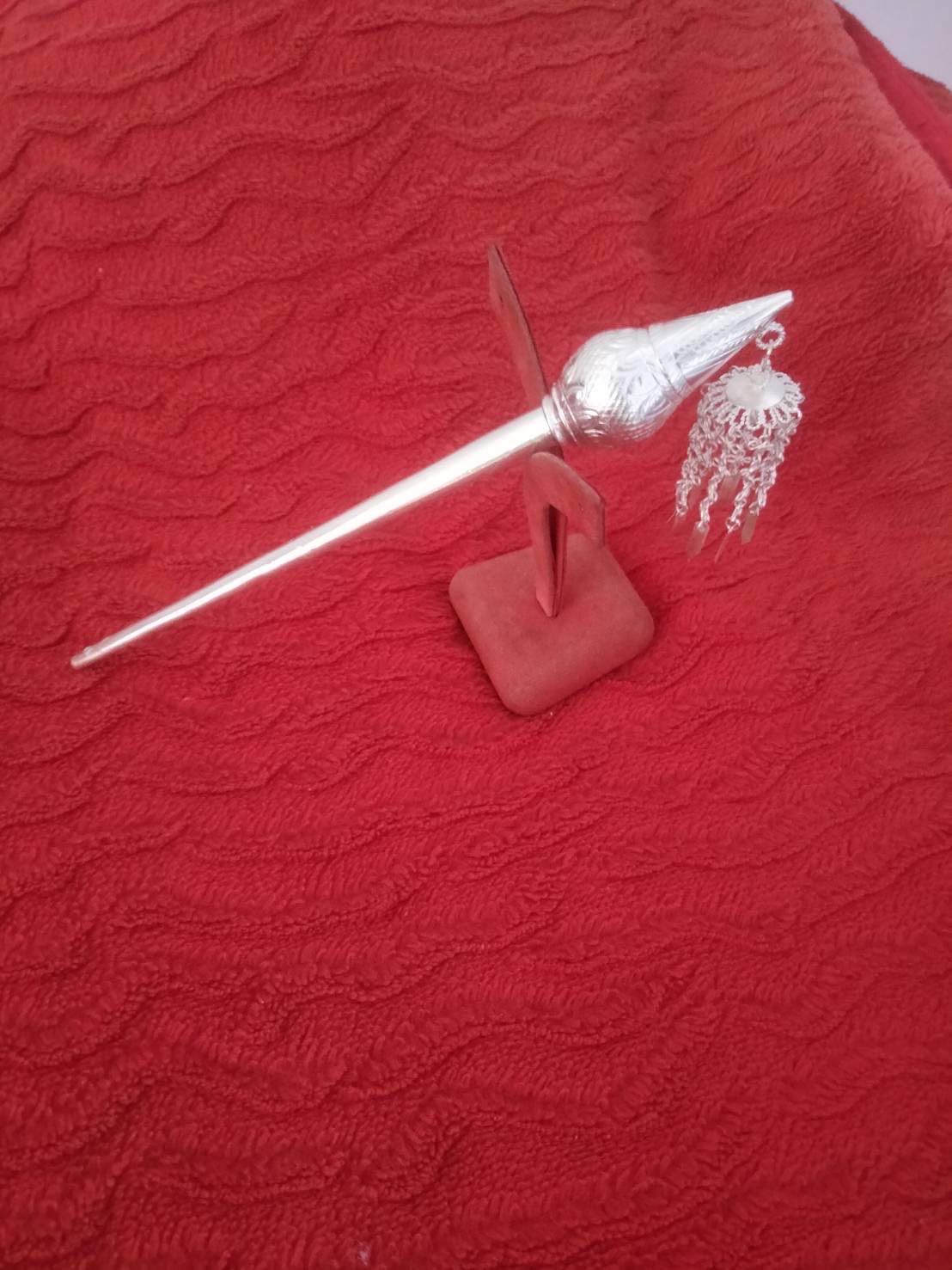 พรีออเดอร์ 10-15 วัน เครื่องประดับเงินแท้ ปิ่นปักผมหัวบัว ลายไทย