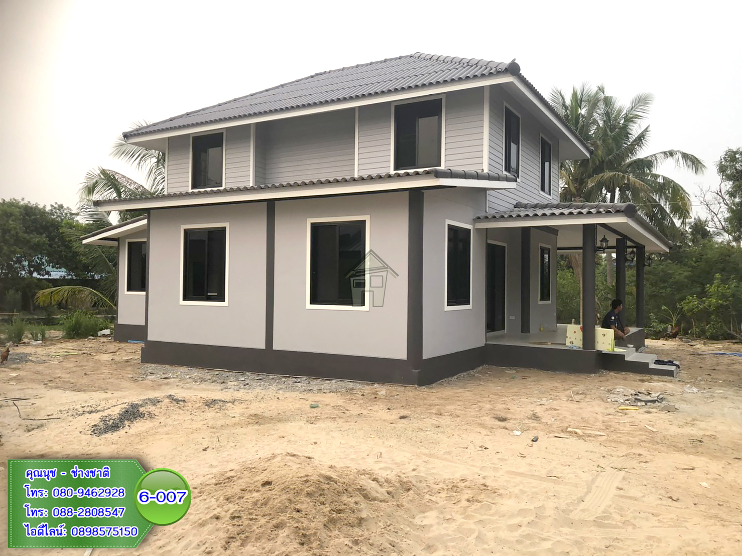 6-007 บ้านน็อคดาวน์ - บ้านหลังใหญ่ - ทรงปั้นหยา