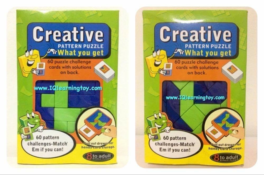 CREATIVE-Pattern Puzzle Set A&B เกมฝึกไอคิว ชุดบล็อคเหลี่ยม 5+ เกมฝึกความคิด ฝึกสมองและความคิดสร้างสรรค์ แถมกระเป๋าฟรี 1 ใบ ส่งฟรีค่ะ